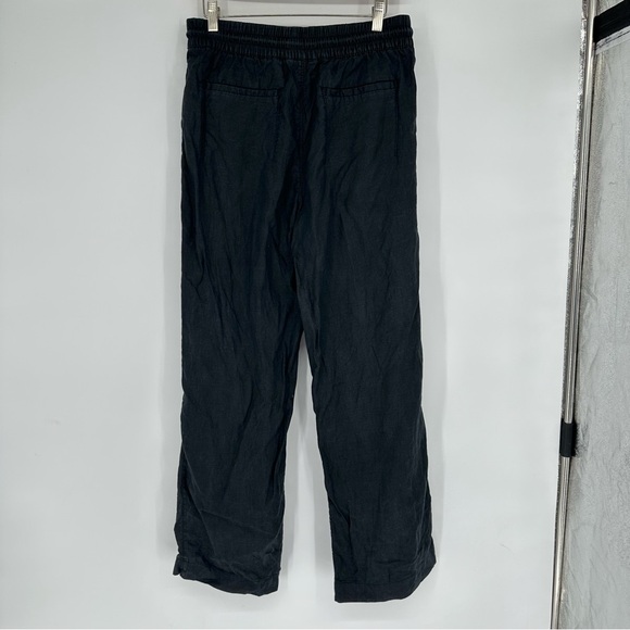 Athleta Black Retreat Linen High Rise Wide Leg Pants Small - Picture 5 of 7